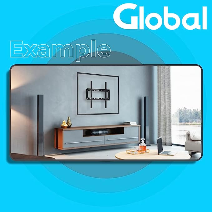 TV Wall Mount Bracket for Most 26 to 63" TV LED LCD OLED and Monitors, Flat and Curved TVs Low Profile Highly Resistant TV Mount Save Spacing VESA 400x400mm